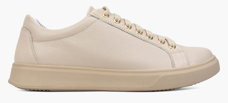 Кеди жіночі бежеві натуральна шкіра Україна Cliford — розмір 36 (23 см), фото 1