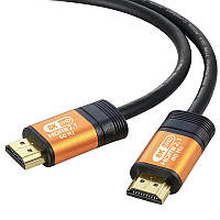 Кабель U&P HDMI 2.1 - HDMI 2.1 UltraHD 8K 60Hz 2 м Black/Orange (SSE-CA12-BO)
