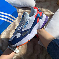 Кроссовки женские Adidas Falcon White Blue Red