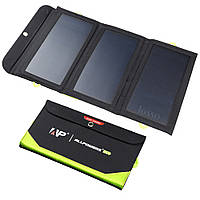 Портативная солнечная панель ALLPOWERS (AP-SP-002BLA) 5V21W для зарядки телефона с аккумулятором 10000mAh