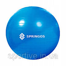 М'яч для фітнесу (фітбол) Springos 85 см Anti-Burst FB0009 Blue, фото 3