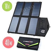 Портативна сонячна панель для зарядки пристроїв X-DRAGON XD-SP18V40W 18V40W/5V2.8A