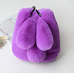 Хутряна сумка зі штучного хутра "Вушка", сумка-клатч із ланцюжком через плече, фото 2