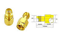Переходник для FPV и радиооборудования (SMA M - SMA F прямой)