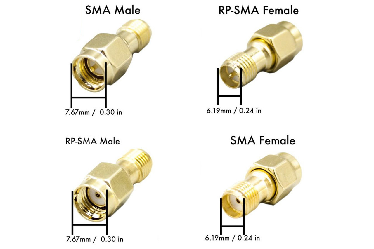 Переходник для FPV и радиооборудования (RP-SMA M - SMA F угловой 90°) - фото 3 - id-p1811080668