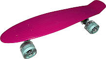 Скейт (пенні борд) Penny board зі світними колесами РОЖЕВИЙ арт. 1070/76761