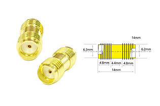 Перехідник для FPV та радіообладнання (SMA F - SMA F прямий)