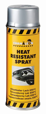 Сіра високотемпературна фарба Chamaleon Heat Resistant Spray 650°С аерозоль 400мл 26602, фото 2