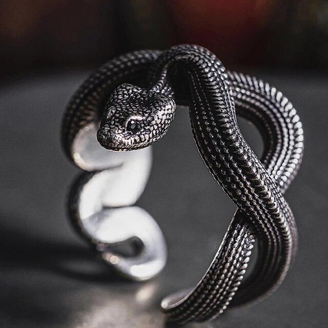 Ретро скандинавська каблучка Гігантська змія Titanoboa - відродження розмір регульований