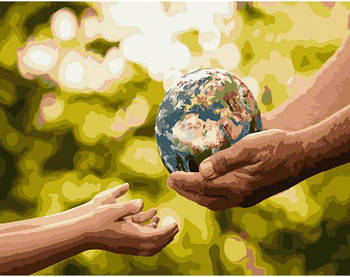 Набір для розпису по номерах Відповідальність поколінь Strateg розміром 40х50 см (GS303)