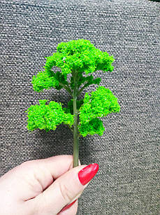 Дерево для діорам і макетів заввишки 12 см, колір зелений темний