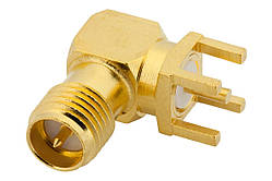 Роз'єм для FPV і радіообладнання (RP-SMA F кутовий 90° на плату) amc