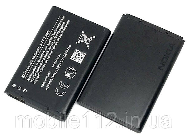 Аккумулятор (Батарея) Nokia BL-5C Оригинал Китай 1100 1101 1110.