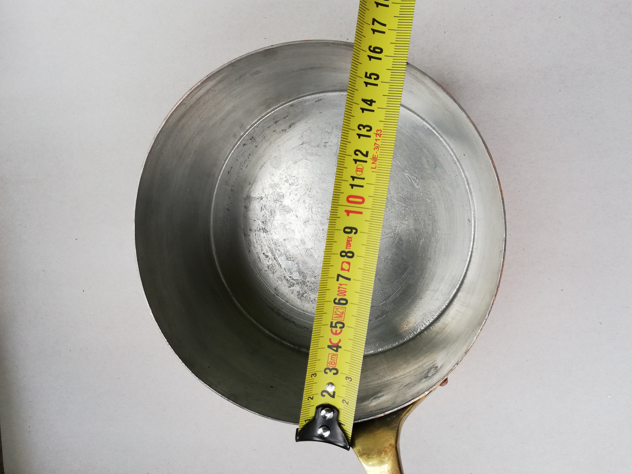 Медная кастрюля с латунной ручкой, ковш (диаметр 160 мм, высота 85 мм) - фото 7 - id-p1075834392