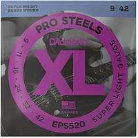 Струни для електрогітари D'Addario EPS520 XL PRO STEELS SUPER LIGHT 09-42