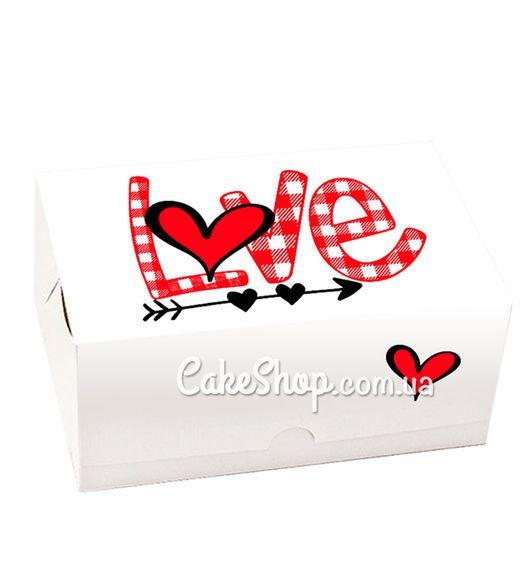 Коробка на 2 кексу LOVE, 18х12х8 см