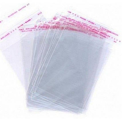 Пакети прозорі з клейкою стрічкою для упаковки пряників 20х30см, 100 шт.