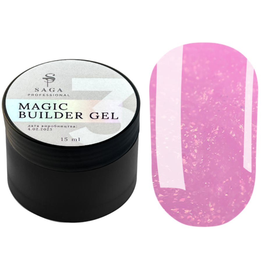 Гель для нарощування SAGA Builder Gel Magic №03, 15мл