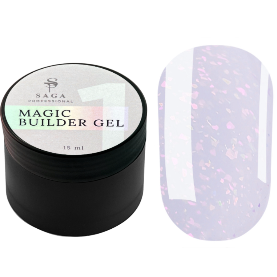 Гель для нарощування SAGA Builder Gel Magic №01, 15мл, фото 1