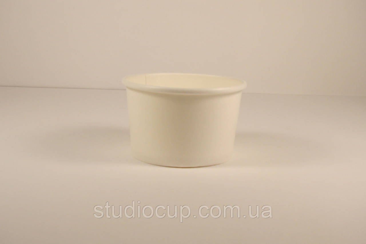 Креманка паперова 120мл біла 40шт/уп, фото 1