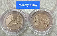 Монета номіналом 2 євро 2023 «Разом з Україною» Литва "Kartu su Ukraine"
