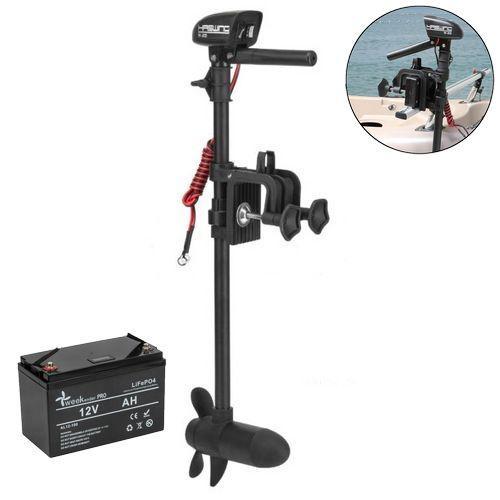 Електромотор для човна Haswing W-20lbs; 12V; 80A/h Li-Feo4 АКБ. Без З/У. Човновий електромотор Хасвінг;