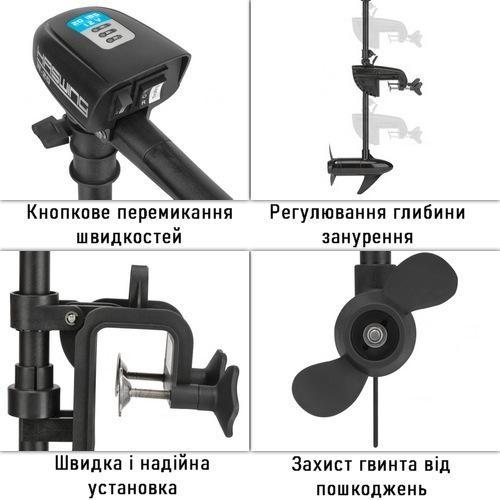 Электромотор для лодки Haswing W-20lbs; 12V; 80A/h Li-Feo4 АКБ. Без З/У. Лодочный электромотор Хасвинг; - фото 4 - id-p1816646613