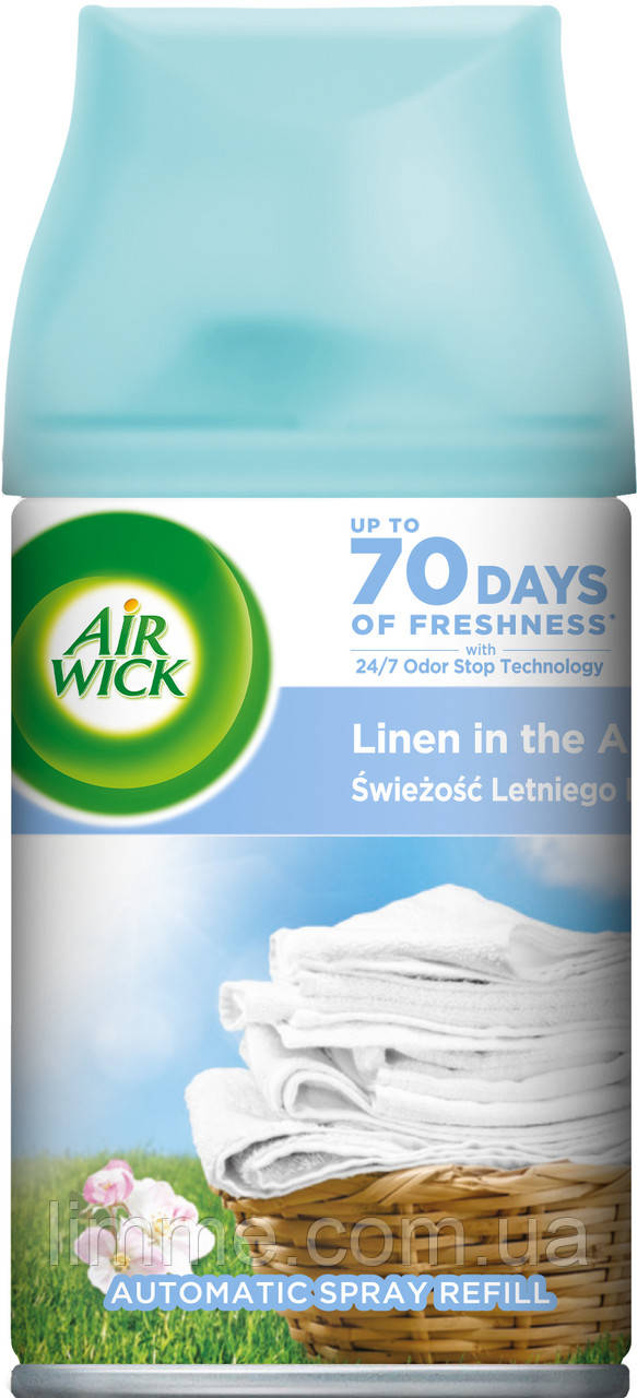 Змінний аерозольний флакон Air Wick Linen in the Air 250 мл (Повітряна свіжість)