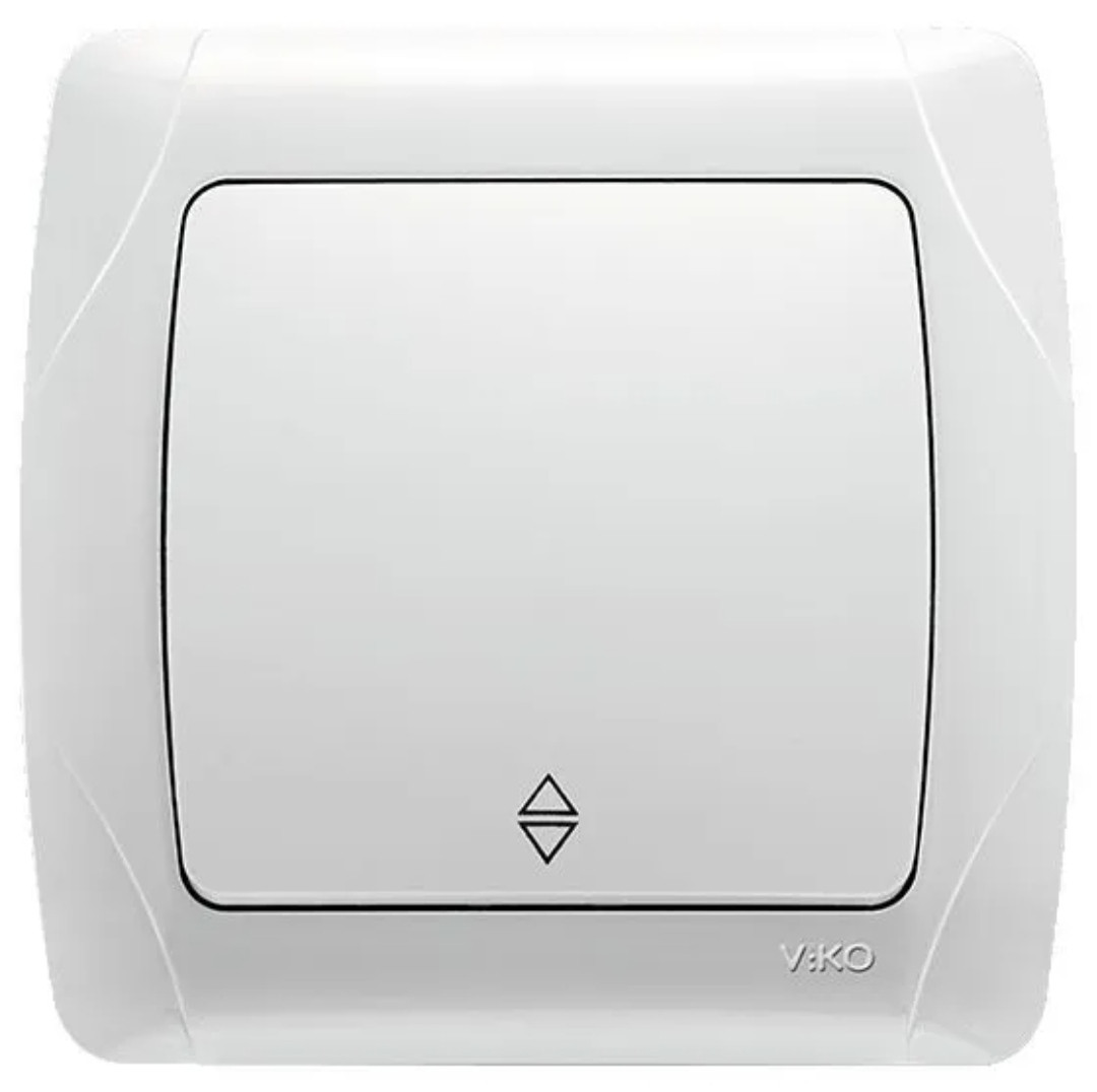 Вимикач 1кл прохідний Carmen Білий, фото 1