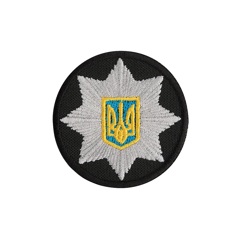 Кокарда Поліція кругла 5 см чорна