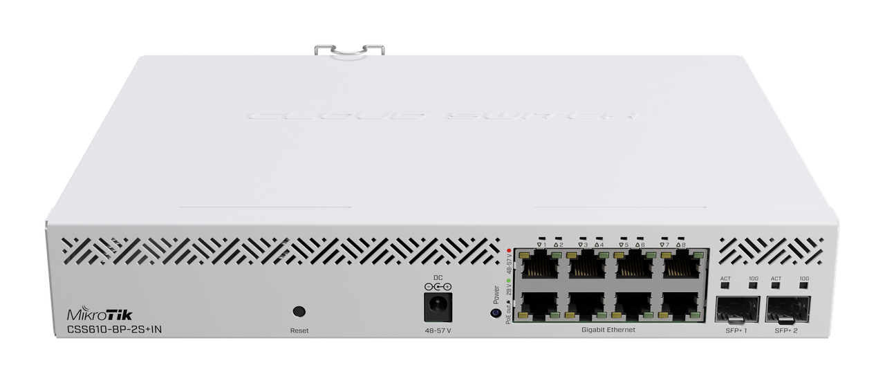 8-портовий керований PoE комутатор MikroTik MikroTik CSS610-8P-2S+IN