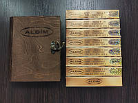 Набор эльборовых брусков ALDIM из 8 шт - МО и МФФ 150х25х7х3 + коробка ALDIM.