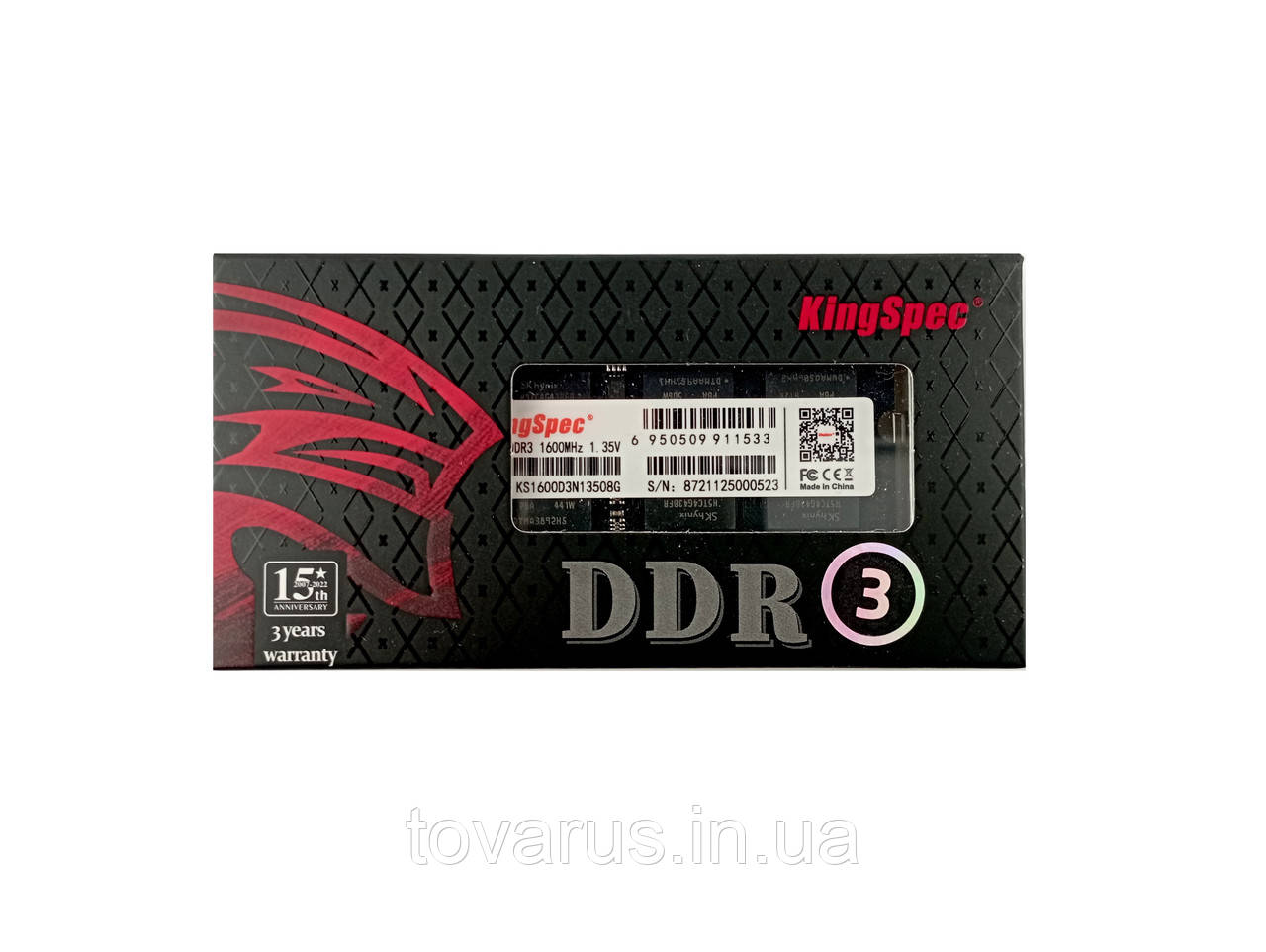 Оперативна пам'ять DDR3L 8GB KingSpec (SK hynix) 1600MHz 1.35V SO-DIMM (KS1600D3N1350G)
