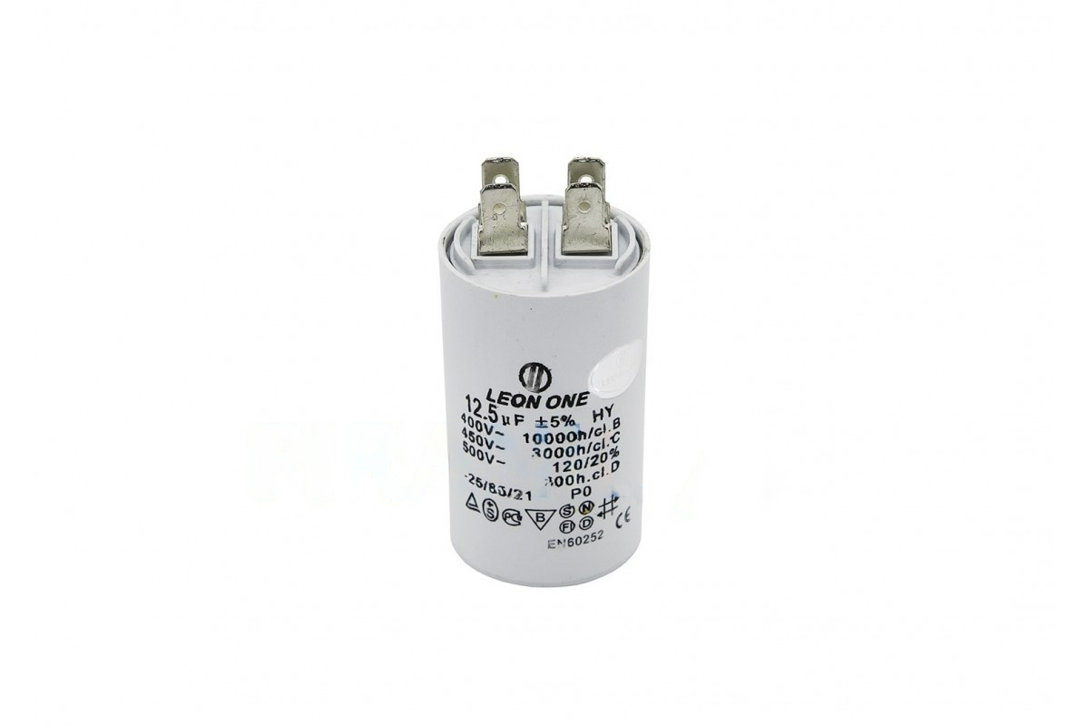 Конденсатор CBB60 12,5 мкФ 450V, з клемами (Leon One)