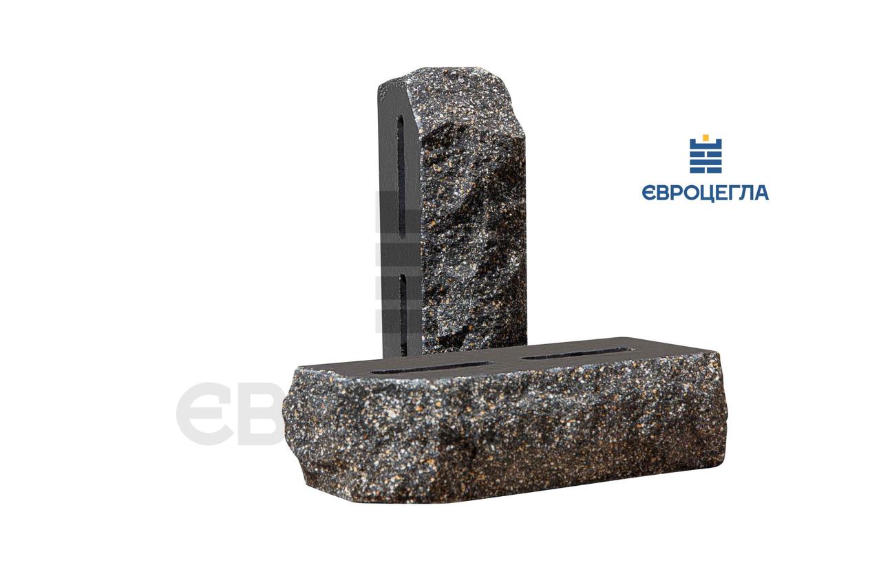 Цегла облицювальна скеля пуст. чорна ложок-тичок 220х90х65 (1 под- 385 шт), фото 1