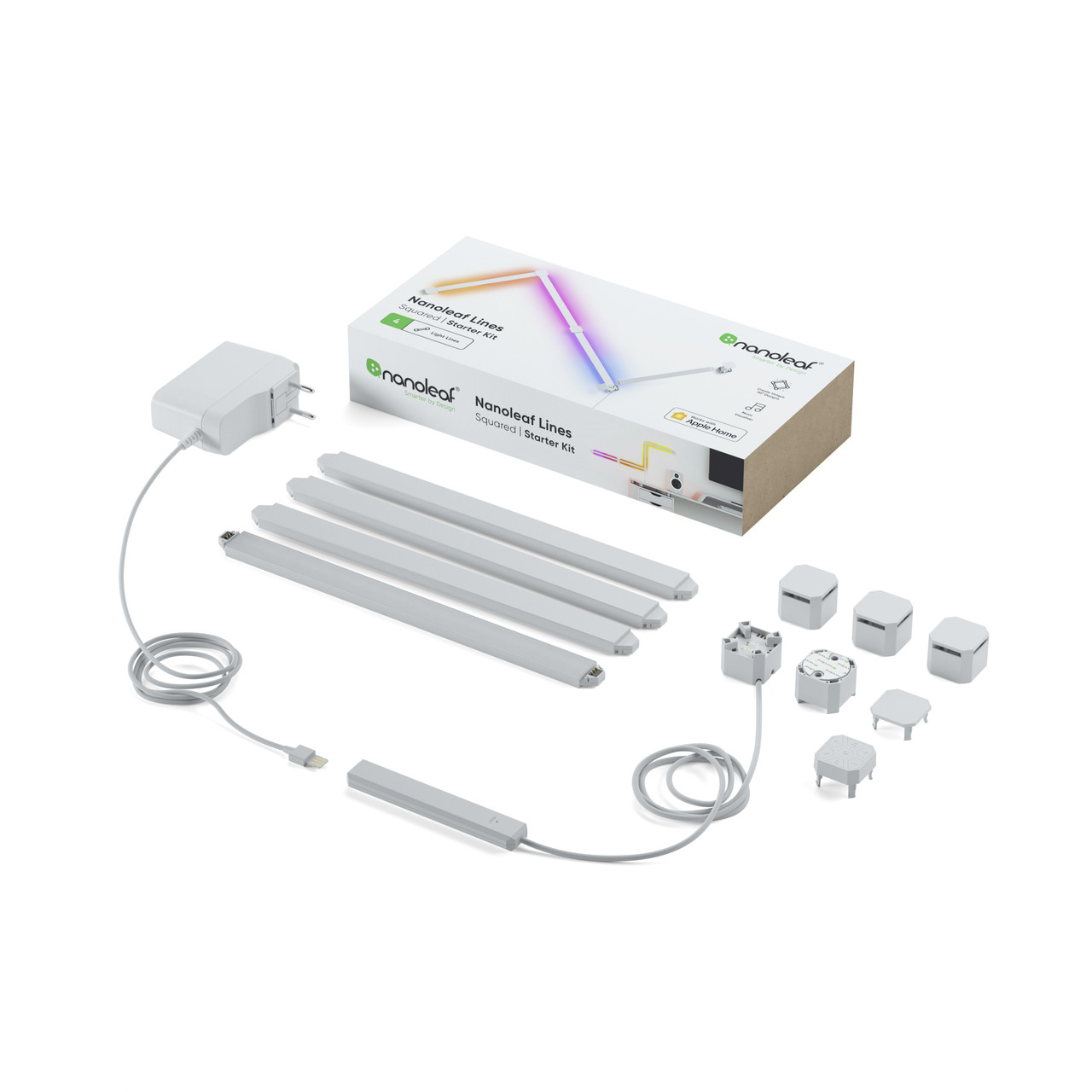 Розумна система освітлення Nanoleaf Lines 90 Degrees Starter Kit Apple HomeKit — 4 шт.