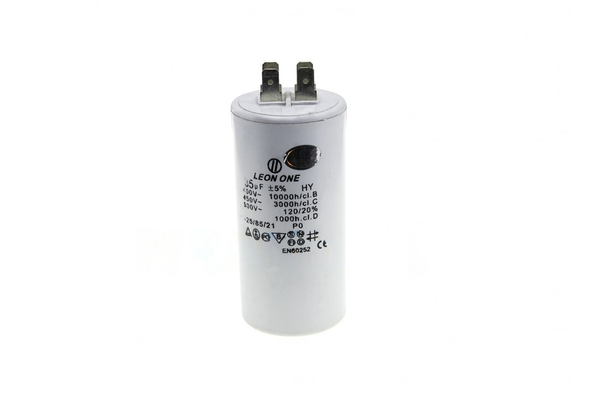 Конденсатор CBB60 35 мкФ 450V, з клемами (Leon One)