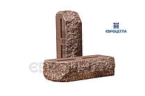 Цегла облицювальна скеля пуст. коричнева ложок-тичок 220х90х65 (1 под- 385 шт)