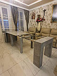 Стіл-трансформер Родос Лайт (2000 мм. - 4400 мм.) мрамор, фото 7