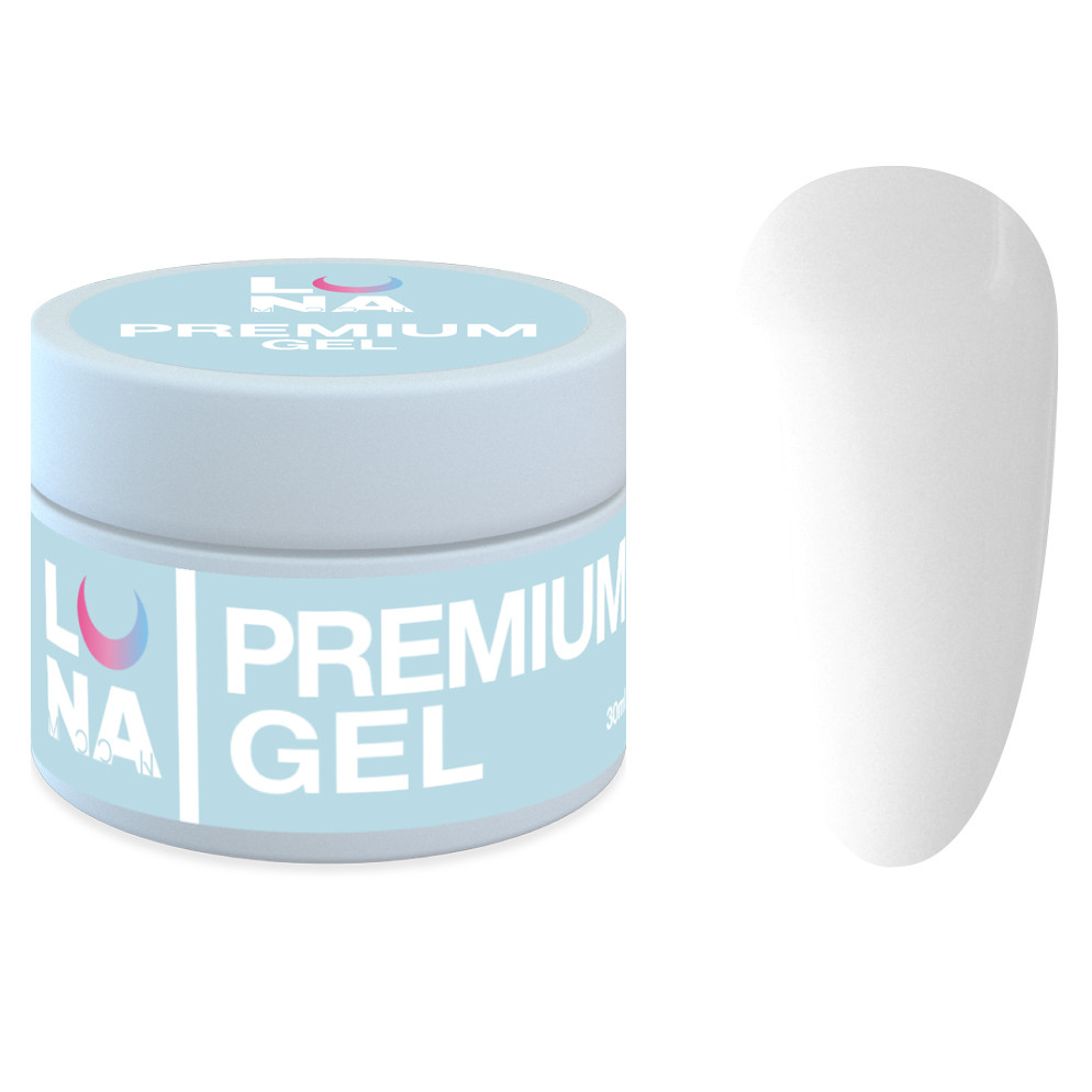 Гель для нарощування нігтів Luna Gel Premium №2, 30 мл (білий), фото 1