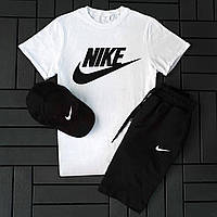 Комплект футболка + шорты + кепка Nike Найк летний 3 в 1. Мужской костюм футболка шорты и кепка nike найк