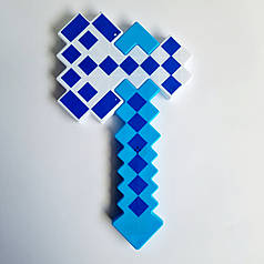 Дитяча піксельна Сокира зі світлом та звуком синя, 36 см