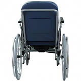 Крісло-коляска сталева із санітарним обладнанням із відкидною спинкою OSD-YU-ITC, фото 3