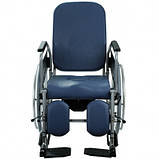 Крісло-коляска сталева із санітарним обладнанням із відкидною спинкою OSD-YU-ITC, фото 4
