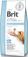 Сухой корм для собак для снижения веса с ягненком Brit GF Veterinary Diet Dog Obesity 12 кг