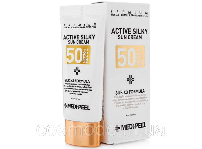 Сонцезахисний крем Medi Peel Active Silky Sun Cream SPF50+ /PA+++