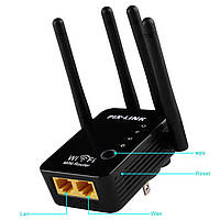 Роутер Wi-Fi Підсилювач сигналу інтернет маршрутизатор, 4 антенний Router подовжувач 300 Мбіт/с Repeater (Pix-link WR16)