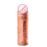 Насадка на член удлиняющая реалистичная Pipedream, бежевая