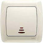 Вимикач 1кл із підсвіткою Carmen Крем