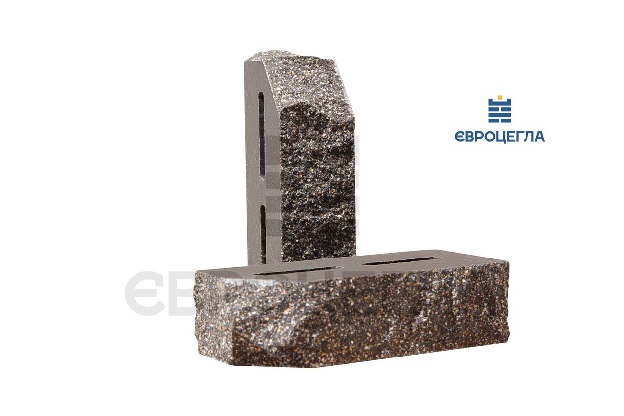 Цегла облицювальна колота пуст. графіт ложок-тичок 225х100х65 (1 под- 385 шт), фото 1